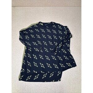 Kozan Women’s Top S Black Green Artsy Art to Wear Asymmetric Lagenlook D2